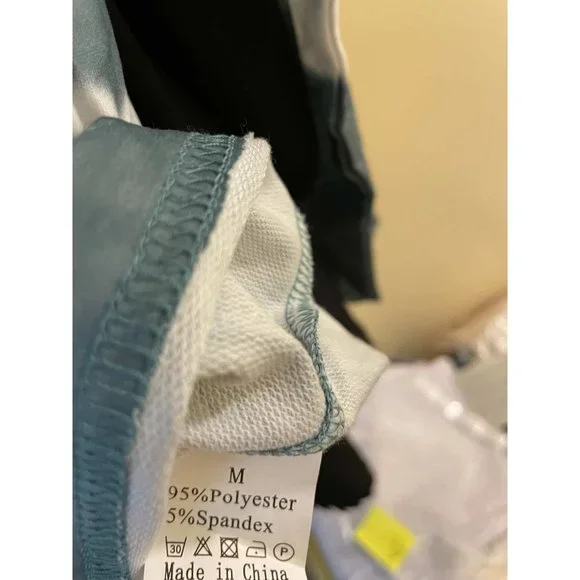 Tie-dyed Stripes Long Sleeve Shorts Lounge Set MEDIUM (606) - Picture 6 of 6